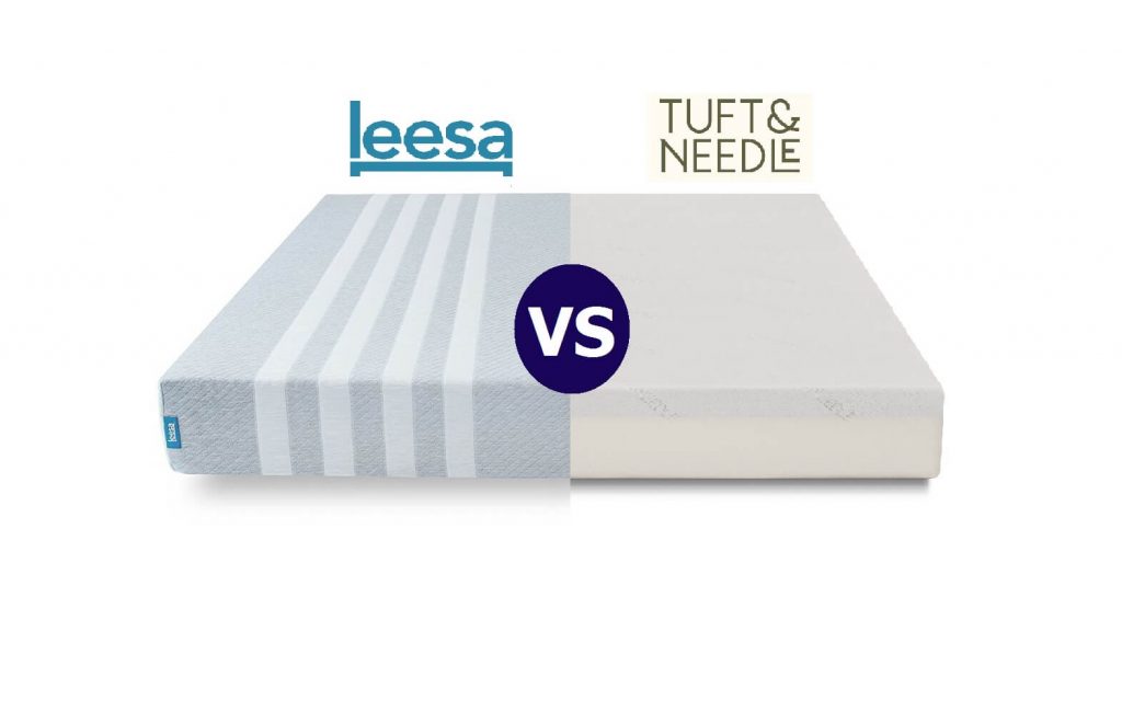 Leesa vs. Tuft and Needle Mattress Review Face to Face comparison