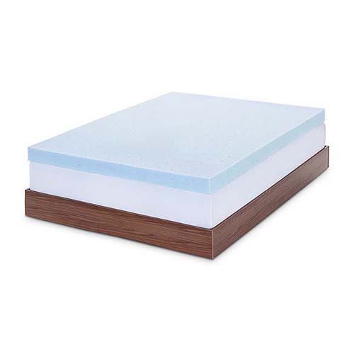 LUCID 4-Inch Gel Memory Foam Mattress Topper